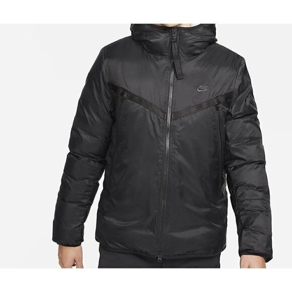 𝅺nike Sportswear Therma-FITMen's Hooded JacketSz: LargeColor:‎ Black